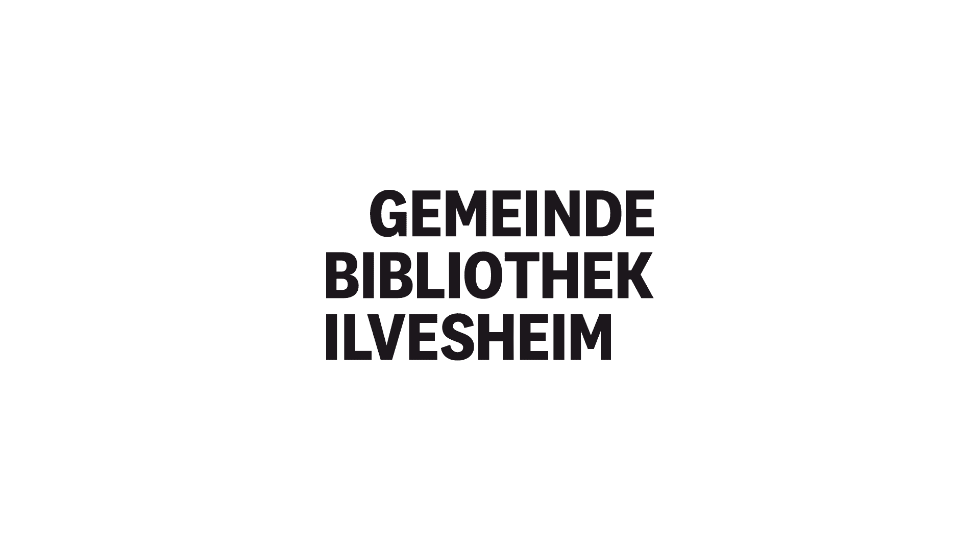 Logogestaltung Gemeinde Bibliothek Ilvesheim